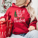 Just A Girl Who Loves Christmas Shirt, Christmas Party Gift, Xmas Tee, Cozy Winter Vibes