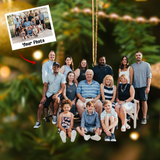 Custom Family Photo Ornament, Christmas Gift For Family, Family Members Gift, Gift For Mom, Dad | Family 4
