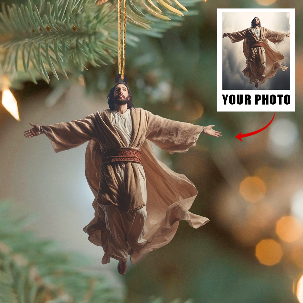Custom Photo Ornament for God Lover - Perfect Gift for Christians, Family and Friends | Jesus 3