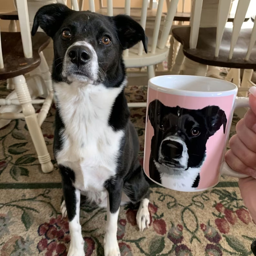 Personalised Pet Mug, Dog Coffee Mug, Pet Memorial, Gift Idea for Dog Lovers, Dog Mom, Custom Dog Portrait