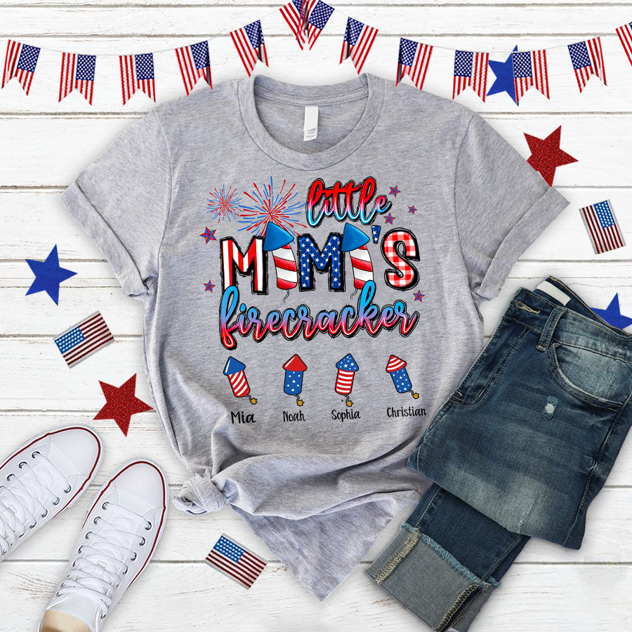 4th of July Mimi T Shirt, Custom Grandma Shirt with Kids names shirt