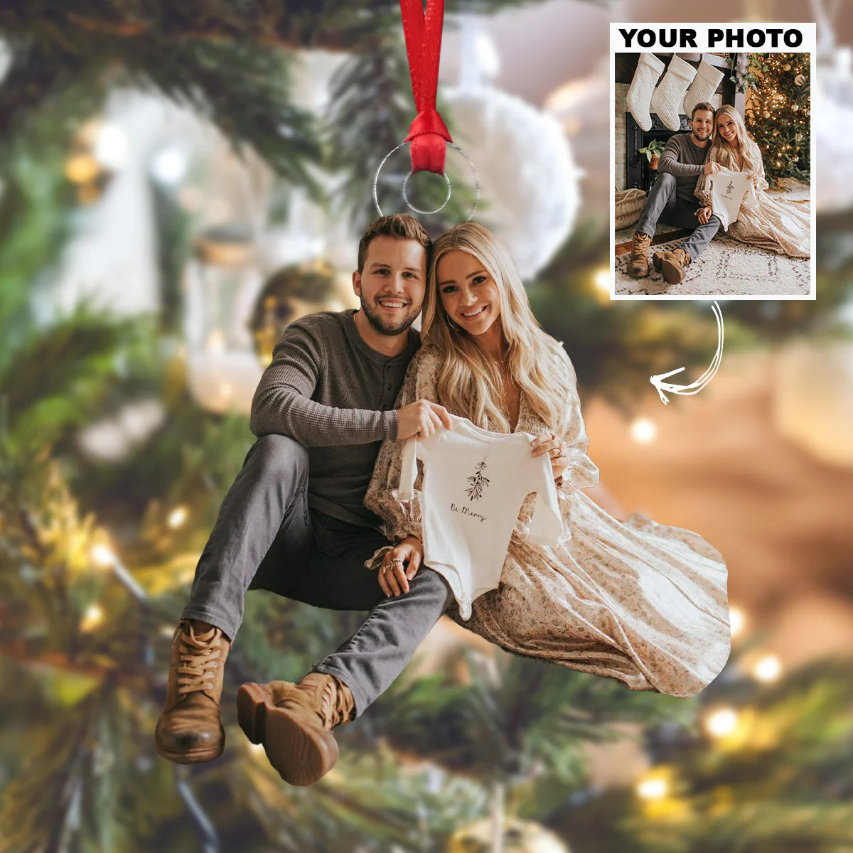 Personalized Photo Ornament, Perfect Gift for Love One | Sick