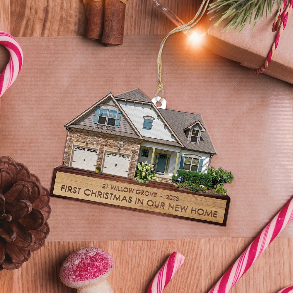Custom Photo Ornament - Personalized Home Photo Mica Ornament - Christmas Gift For Family Members | NewH