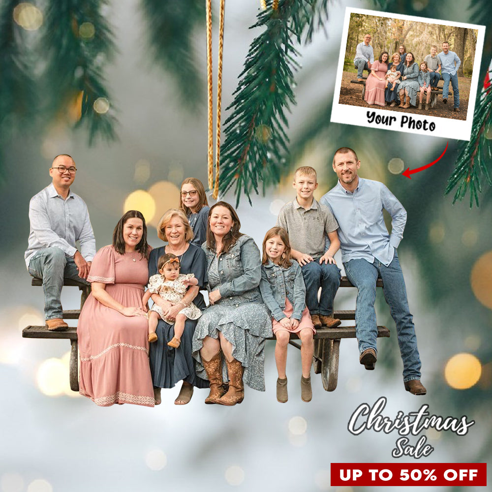 Custom Photo Ornament Santa Love You Perfect Gift for Family, Friends, Kids and Lover | Santa