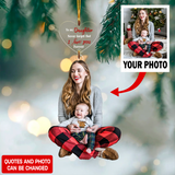 Personalized Photo Ornament - Christmas Gift For Family Member, Friends - Customized Your Photo Mom Ornament | Married 3