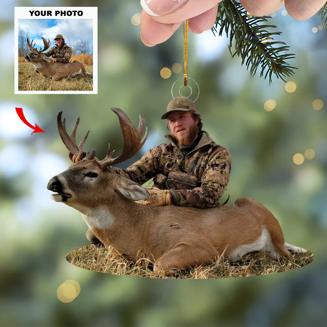 Victory View - Personalized Photo Mica Ornament - Customized Your Photo Ornament - Christmas Gifts For Hunting Lovers