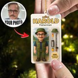 Turn Your Photo into an Action Figure - Custom Photo Ornament Toy Box Portrait | Fisherman