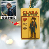 Turn Your Photo into an Action Figure - Custom Photo Ornament Toy Box Portrait | Cowgirl