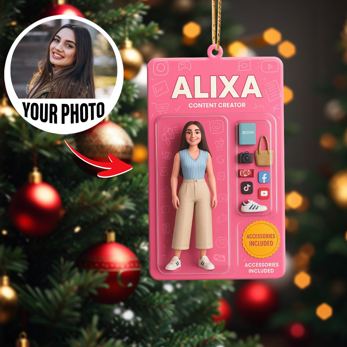 Turn Your Photo into an Action Figure - Custom Photo Ornament Toy Box Portrait | Content Creator