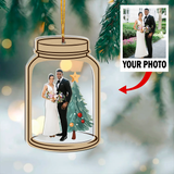 Customized Your Photo Ornament - Personalized Photo Mica Ornament - Christmas Gifts For Bestie, Sister, family, couple | Final