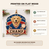 Personalized Sports Jersey Pup Photo Wood Ornament - Custom Pet Keepsake - image 9