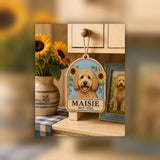 Personalized Sunflower Arch Pet Memorial Photo Wood Ornament - Custom Pet Keepsake - image 3