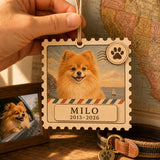 Personalized Forever Postcard Pet Memorial Photo Wood Ornament - Custom Pet Keepsake - image 4