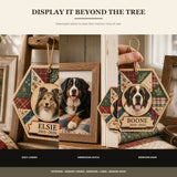 Personalized Memory Quilt Pet Memorial Photo Wood Ornament - Custom Pet Keepsake - image 2