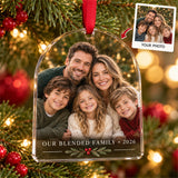 Personalized Blended Family Acrylic Ornament - Custom Photo Keepsake - image 1