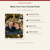 Personalized Father Son Acrylic Ornament - Custom Photo Keepsake - image 2