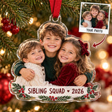 Personalized Siblings Acrylic Ornament - Custom Photo Keepsake - image 1