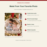 Personalized Twins First Christmas Acrylic Ornament - Custom Photo Keepsake - image 2