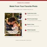 Personalized First Christmas Dad Acrylic Ornament - Custom Photo Keepsake - image 2
