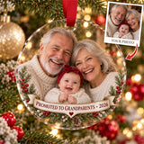 Personalized New Grandparents Acrylic Ornament - Custom Photo Keepsake - image 1