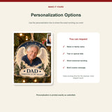 Personalized Dad Memorial Acrylic Ornament - Custom Photo Keepsake - image 7