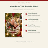 Personalized Memorial Couple Cardinal Acrylic Ornament - Custom Photo Keepsake - image 2