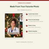 Personalized Doctor Photo Acrylic Ornament - Custom Christmas Keepsake - image 2