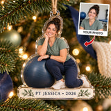 Personalized Physical Therapist Photo Acrylic Ornament - Custom Christmas Keepsake - image 1