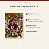Personalized Lacrosse Photo Acrylic Ornament - Custom Athlete Christmas Keepsake - image 2
