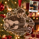 Personalized Guitar Musician Acrylic Ornament - Custom Photo Keepsake - image 1