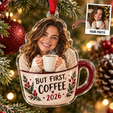 Personalized Coffee Lover Acrylic Ornament - Custom Photo Keepsake - image 1