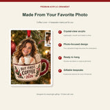 Personalized Coffee Lover Acrylic Ornament - Custom Photo Keepsake - image 2