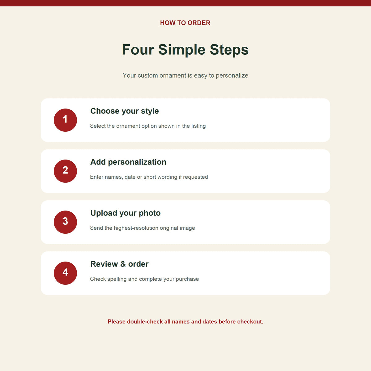 Personalized Motorcycle Photo Acrylic Ornament - Custom Photo Keepsake - image 4