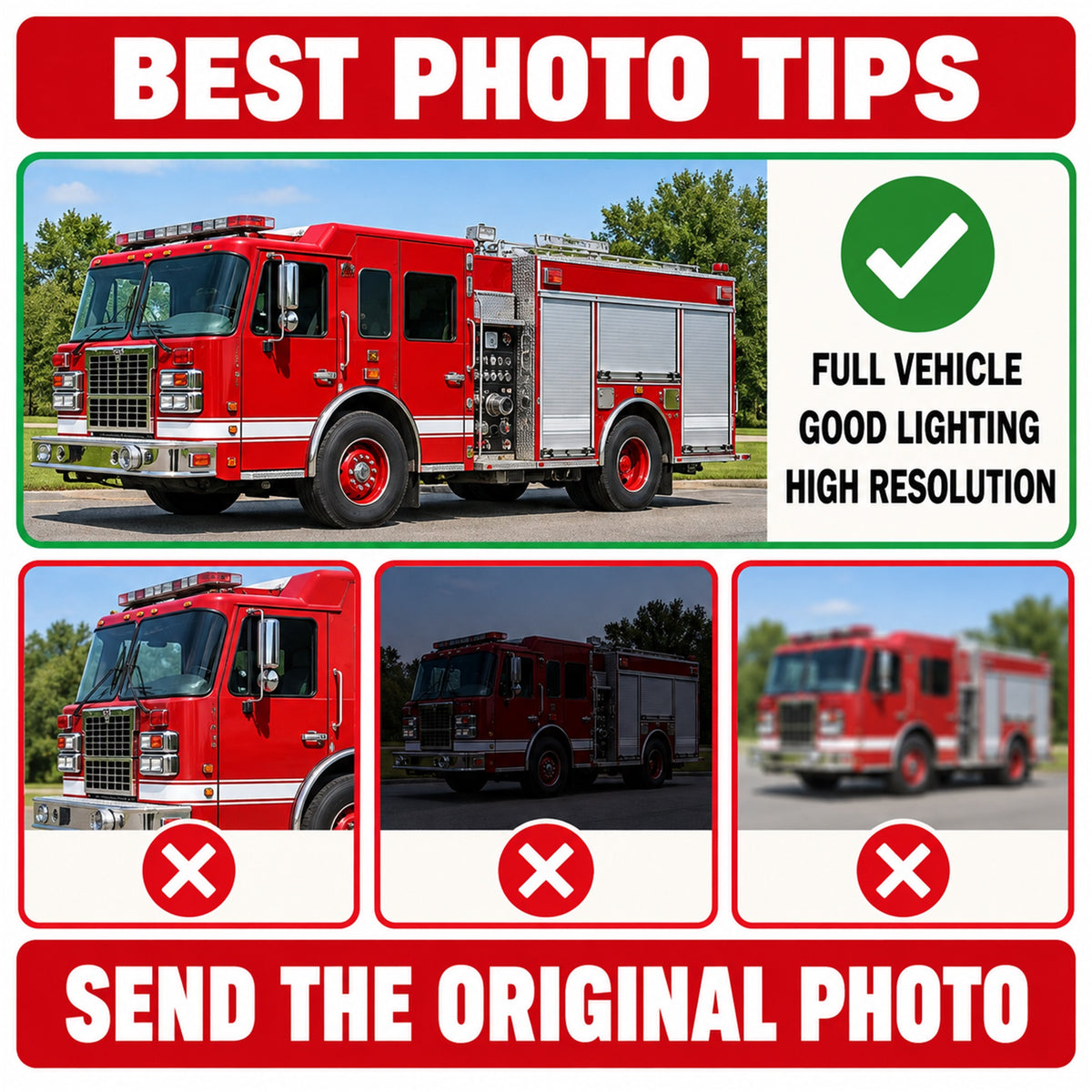 Custom Fire Truck Photo Acrylic Ornament - Personalized Vehicle Christmas Keepsake - image 6
