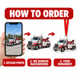 Custom Tow Truck Photo Acrylic Ornament - Personalized Vehicle Christmas Keepsake - image 4