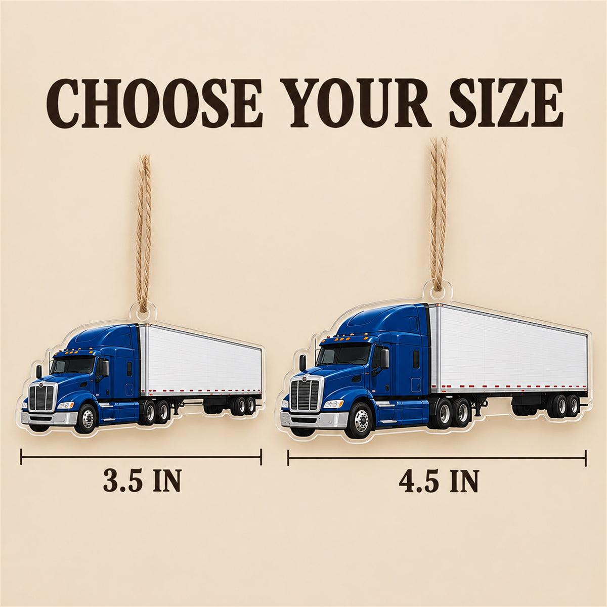 Custom Semi Truck Photo Acrylic Ornament - Personalized Vehicle Christmas Keepsake - image 3