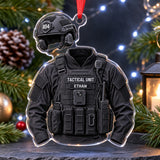 Personalized Police Officer Uniform Acrylic Ornament - Custom Name Christmas Keepsake - image 4