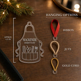Personalized Barber Hairstylist Apron Acrylic Ornament - Custom Name Christmas Keepsake - image 7