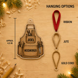 Personalized Carpenter Work Shirt Acrylic Ornament - Custom Name Christmas Keepsake - image 7