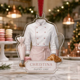 Personalized Chef Coat Acrylic Ornament - Custom Name Christmas Keepsake - image 3