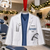 Personalized Dentist Dental Uniform Acrylic Ornament - Custom Name Christmas Keepsake - image 1