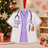 Personalized Doctor Medical Coat Acrylic Ornament - Custom Name Christmas Keepsake - image 3