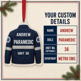 Personalized EMT Paramedic Uniform Acrylic Ornament - Custom Name Christmas Keepsake - image 5