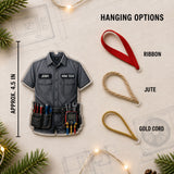 Personalized HVAC Technician Work Shirt Acrylic Ornament - Custom Name Christmas Keepsake - image 7