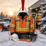 Personalized Sanitation Worker Uniform Acrylic Ornament - Custom Name Christmas Keepsake - image 4