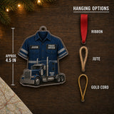 Personalized Truck Driver Uniform Acrylic Ornament - Custom Name Christmas Keepsake - image 7