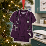 Personalized Veterinarian Vet Uniform Acrylic Ornament - Custom Name Christmas Keepsake - image 2