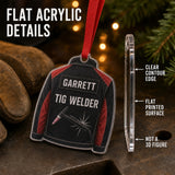 Personalized Welder FR Work Shirt Acrylic Ornament - Custom Name Christmas Keepsake - image 6