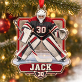 Personalized Ice Hockey Photo Acrylic Ornament - Custom Athlete Christmas Keepsake - image 4