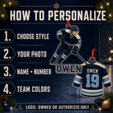 Personalized Ice Hockey Photo Acrylic Ornament - Custom Athlete Christmas Keepsake - image 5